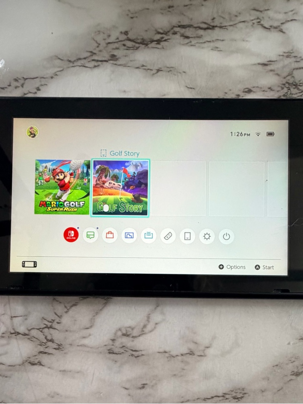 Nintendo Switch Console with Mario Golf Super Rush